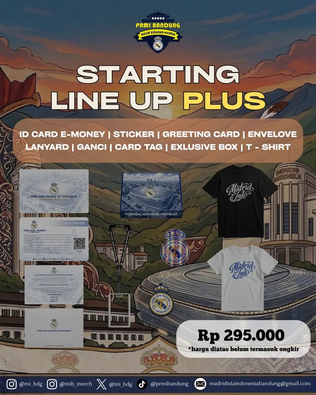STARTING LINE UP PLUS T-SHIRT PENDEK MEMBERSHIP PRMI BANDUNG